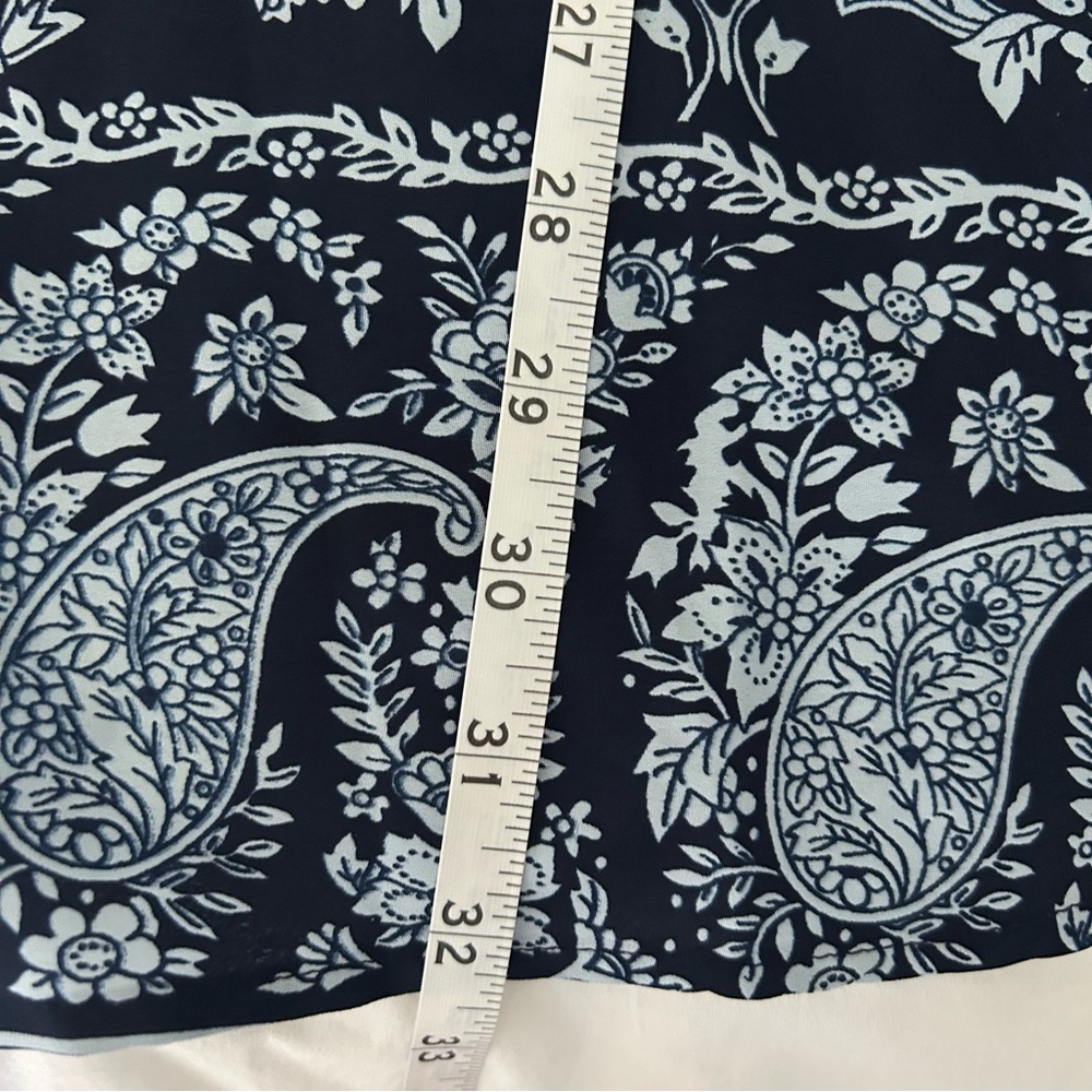 American Rag Dress Mini Navy Blue Paisley Sleeveless Small - Picture 6 of 8